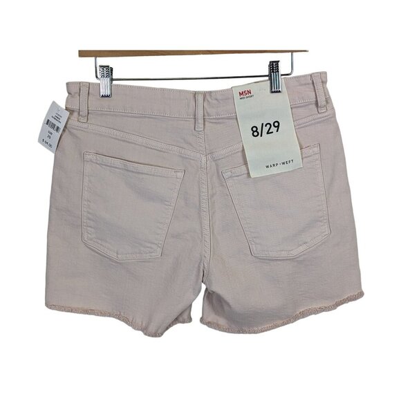 Warp + Weft Jean Shorts Women size 8/29 High Rise Pink Denim Rosewater Western - Picture 7 of 15